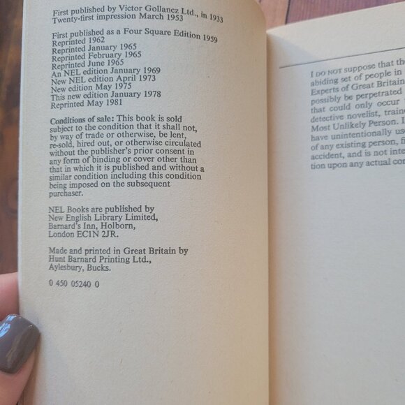 Vintage 1981 Mystery Dorothy Sayers - Murder Must Advertise - Picture 6 of 7